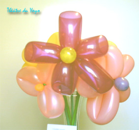 vase ballons fleurs
